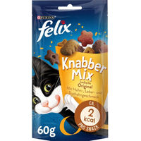 Produktbild von Felix KnabberMix Katzensnack Huhn und Truthahn für erwachsene Katzen 8x60g