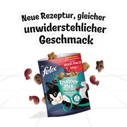Felix KnabberMix Strandspaß Katzen Leckerli mit Lachs, Seelachs und Forelle 5x200g - 5 x 200 g – Bild 1 von 2