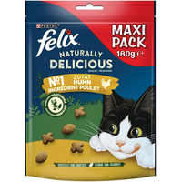 Produktbild von Felix Naturally Delicious Katzensnack Huhn für erwachsene Katzen 180g - 3 x 180 g