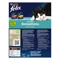 Produktbild von Felix Ocean Sensations Katzenfutter mit Lachs, Forelle, Seelachs und Gemüse für erwachsene Katzen 1 kg - 1 kg