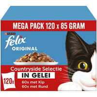 Produktbild von Felix Original Countryside Selection Katzen Nassfutter Stückchen in Gelee 44 x 85 g