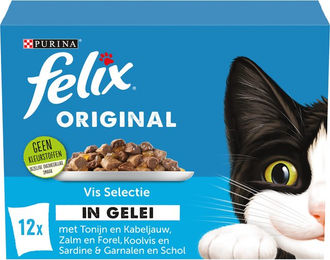Felix Original Fischauswahl Katzen Nassfutter Stückchen in Gelee 24 x 85 g – Bild 1 von 4