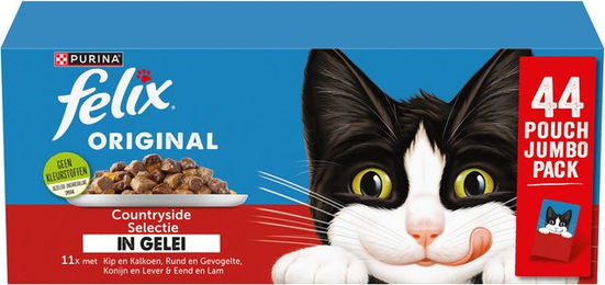 Felix Original Fischauswahl Katzen Nassfutter Stückchen in Gelee 44 x 85 g – Bild 1 von 2