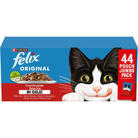 Produktbild von Felix Original Fischauswahl Katzen Nassfutter Stückchen in Gelee 44 x 85 g