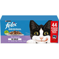 Produktbild von Felix Original Mix Selection Katzen Nassfutter Stückchen in Gelee 88 x 85 g