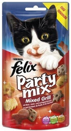 Felix Party Mix Leckerli für Katzen mit Grillgeschmack Rind, Huhn und Lachs 120g – Bild 1 von 1