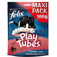 Produktbild von Felix Play Tubes Katzen Leckerli Truthahn und Schwein 5x180g - 5 x 180 g