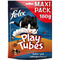 Produktbild von FELIX Play Tubes Katzensnack Huhn für erwachsene Katzen 5x180g