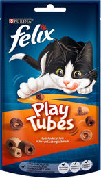 Felix Play Tubes Knusper-Leckerlis Huhn für ausgewachsene Katzen 400g – Bild 1 von 1