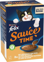 Produktbild von Felix Sauce-Time Huhn Truthahn Katzenfutter 24 x 40 g