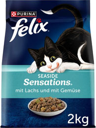 Produktbild von Felix Seaside Sensations Lachs & Gemüse Katzenknusperkroketten für erwachsene Katzen 4x2kg