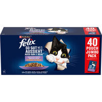 Produktbild von Felix Senior Katzen Nassfutter Gemischte Vielfalt in Gelee Jumbo Pack
