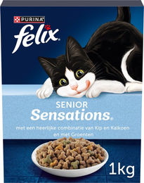 Felix Senior Sensations Katzenfutter Huhn und Gemüse 1 kg – Bild 1 von 3