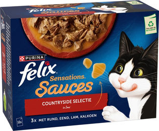 Felix Sensations Countryside Box Katzen Nassfutter Stückchen in Sauce 12 x 85 g – Bild 1 von 3