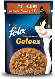 Felix Sensations Katzen Nassfutter Huhn und Karotten Stückchen in Gelee Adult 104x85 g - 104 x 85 g – Bild 1 von 3