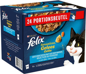 Felix Sensations Katzen Nassfutter Stückchen in Gelee Adult 24 x 85 g - 24 x 85 g – Bild 1 von 4