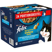 Produktbild von Felix Sensations Katzen Nassfutter Stückchen in Gelee Adult 24 x 85 g - 24 x 85 g