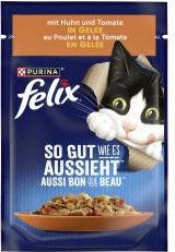 Felix So gut wie es aussieht Katzen Nassfutter Huhn und Tomate in Gelee Adult 26x85g - 26 x 85 g – Bild 1 von 4