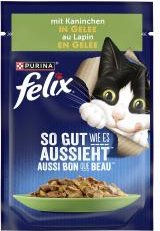 Felix So gut wie es aussieht Katzen Nassfutter Kaninchen in Gelee für Adult ohne Farb- und Aromastoffe sowie Konservierungsstoffe 26x85g - 26 x 85 g – Bild 1 von 5