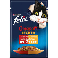 Produktbild von Felix So Gut Wie Es Aussieht Katzen Nassfutter Rind und Geflügel mit Stückchen in Sauce für adulte Katzen 26 x 85 g