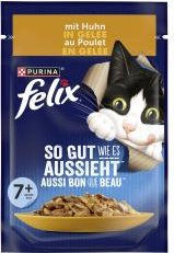 Felix So gut wie es aussieht Senior Katzen Nassfutter Huhn in Gelee 26 x 85 g - 26 x 85 g – Bild 1 von 8