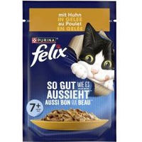 Produktbild von Felix So gut wie es aussieht Senior Katzen Nassfutter Huhn in Gelee 26 x 85 g - 26 x 85 g