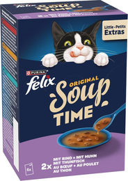 Felix Soup Gemischte Vielfalt für Katzen mit Rind, Huhn und Thunfisch 6 x 48 g - 6 x 48 g – Bild 1 von 7