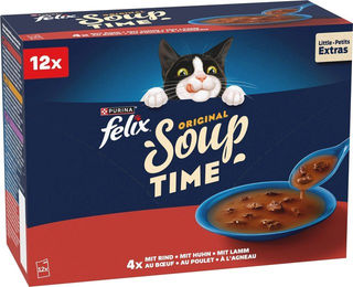 Produktbild von Felix SOUP MP12 Geschmacksvielfalt vom Land Katzen Nassfutter 12x48g