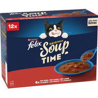 Produktbild von Felix SOUP MP12 Geschmacksvielfalt vom Land Katzen Nassfutter 12x48g