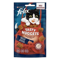 Produktbild von Felix Tasty Nuggets Katzensnack Rind und Lamm für erwachsene Katzen 180 g - 3 x 180 g
