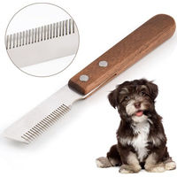 Produktbild von FELIXLEO Fellkamm Trimmmesser für Hunde Braun