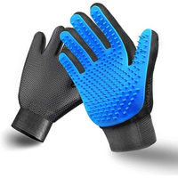Produktbild von FELIXLEO Fellpflegehandschuh aus Silikon für Katzen und Hunde in Blau