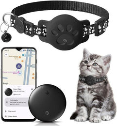 FELIXLEO GPS Katzen Tracker Bluetooth Tracker Schwarz IP68 wasserdicht für Google Find My App – Bild 1 von 3
