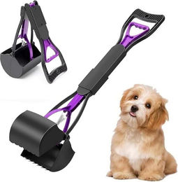 FELIXLEO Hundekotbeutel und Hundekotschaufel Set mit langem Griff 46cm faltbar in Lila – Bild 1 von 5