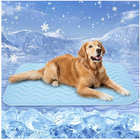 Produktbild von FELIXLEO Hundematte Kühlmatte mit Memory Foam blau 122x71 cm waschbar