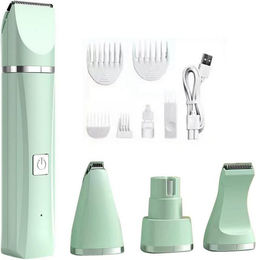 FELIXLEO Hundeschermaschine 4 in 1 Fellpflege Set Grün mit Kunststoffgehäuse und Akku für erwachsene Hunde – Bild 1 von 3