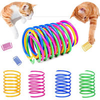 Produktbild von FELIXLEO Intelligenzspielzeug für Katzen mit bunten Springspiralen aus Kunststoff 20-teilig