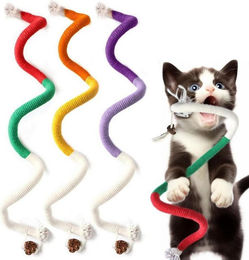 FELIXLEO Katzen-Intelligenzspielzeug mit Katzenminze aus Baumwolle 6-teiliges Set für erwachsene Katzen bunt – Bild 1 von 2