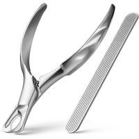 Produktbild von FELIXLEO Krallenschere aus Edelstahl mit Nagelfeile für Hunde und Katzen in Silber
