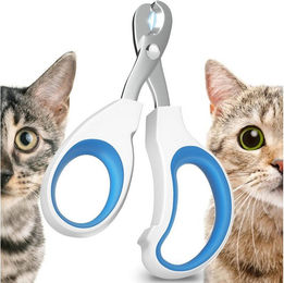 FELIXLEO Krallenschere für Katzen aus Edelstahl in Silber und Blau – Bild 1 von 4
