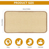 Produktbild von FELIXLEO Kratzmatte für Katzen aus Sisal mit Möbelschutz 50x25cm Beige