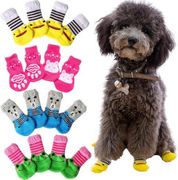 FELIXLEO Pfotenschutz Set Hundesocken Anti-Rutsch aus Baumwolle für kleine Hunde Bunt – Bild 1 von 5