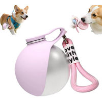 Produktbild von FELIXLEO Reisenapf 2 in 1 Tragbare Hundewasserflasche Faltbar aus Silikon Rosa
