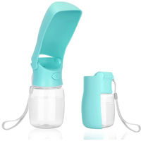 Produktbild von FELIXLEO Reisenapf und Trinkflasche für Hunde in Türkis 350ml aus Silikon
