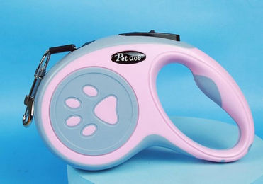 FELIXLEO Rollleine für Hunde und Katzen, 5m Einziehbare Nylon Hundeleine in Pink für kleine und mittlere Rassen – Bild 1 von 2