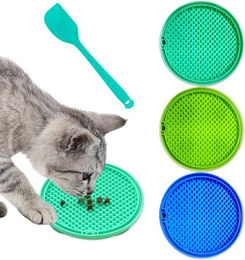 FELIXLEO Schleckmatte für Katzen 3er Set aus Silikon mit Spatel und Saugnäpfen zur Gewichtskontrolle – Bild 1 von 2
