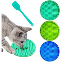 Produktbild von FELIXLEO Schleckmatte für Katzen 3er Set aus Silikon mit Spatel und Saugnäpfen zur Gewichtskontrolle