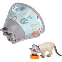 Produktbild von FELIXLEO Schutzkragen Halskrause für Katzen und Hunde aus Baumwolle bunt Größe M