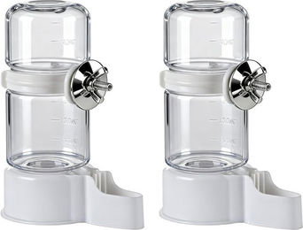 FELIXLEO Vogeltränke Set aus Kunststoff mit 2 automatischen Trinkspendern für Kanarienvögel, Papageien und Wellensittiche 140ml – Bild 1 von 1