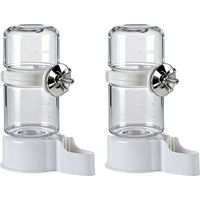 Produktbild von FELIXLEO Vogeltränke Set aus Kunststoff mit 2 automatischen Trinkspendern für Kanarienvögel, Papageien und Wellensittiche 140ml